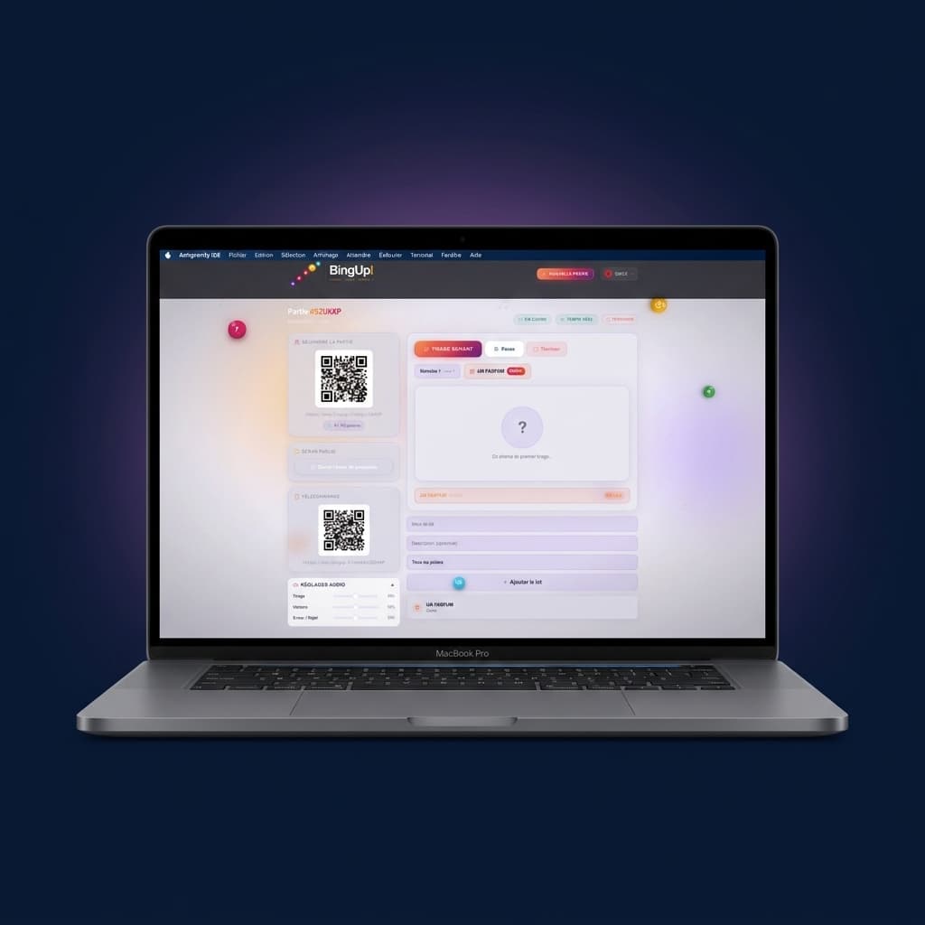 Dashboard animateur sur MacBook