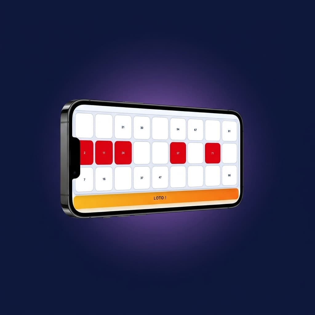 Grille de loto sur téléphone