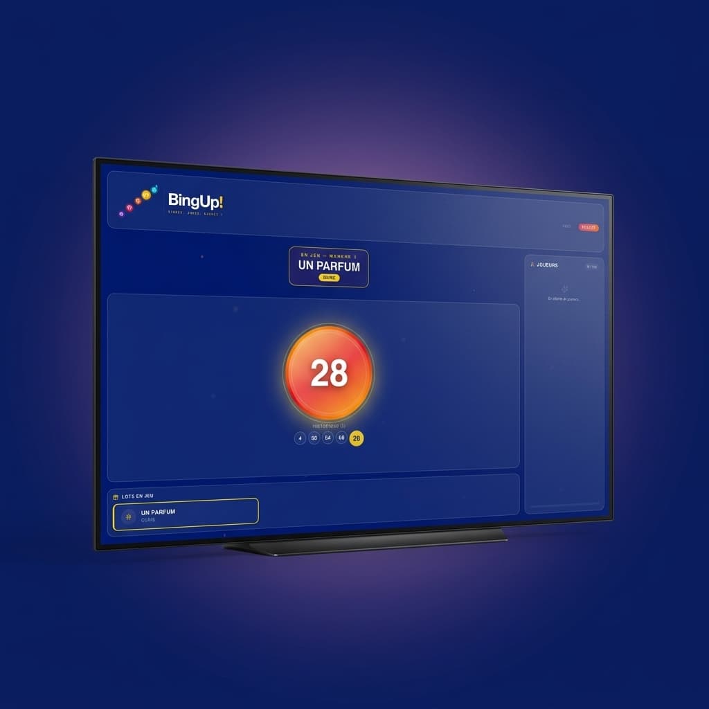 Tirage projeté sur grand écran TV